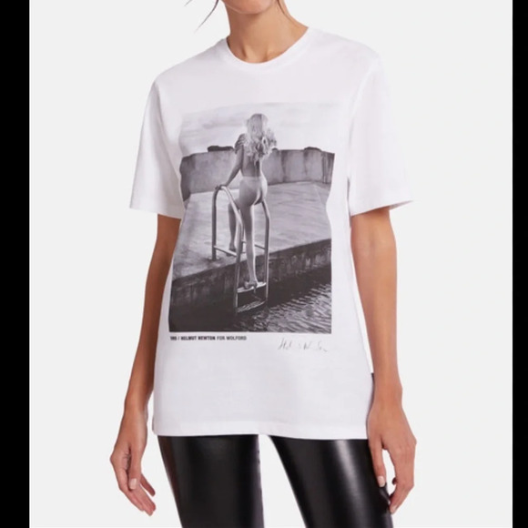 Wolford White Graphic Short Sleeve Tee - Picture 2 of 15